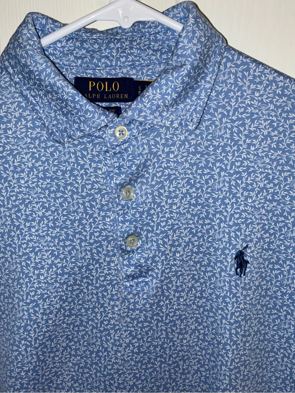 Polo by Ralph Lauren Floral Vine Pattern Polo Shirt